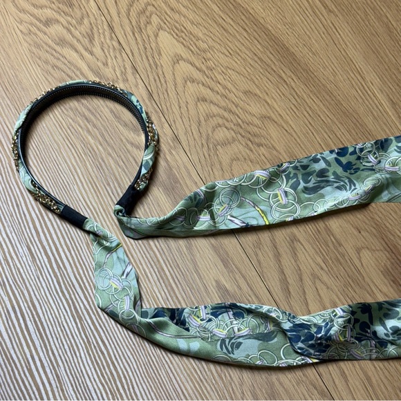 Accessories - Elegant Green Patterned Headband jeweled rhinestone Korean hair accessories